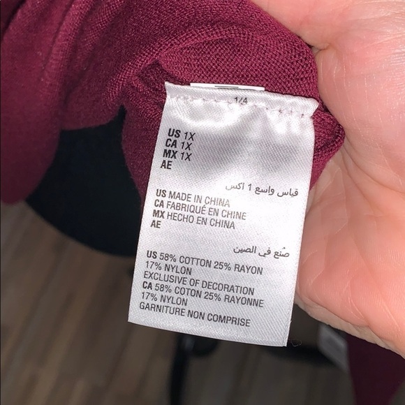 Style & co fringed cowl-neck maroon sweater! - Picture 4 of 5